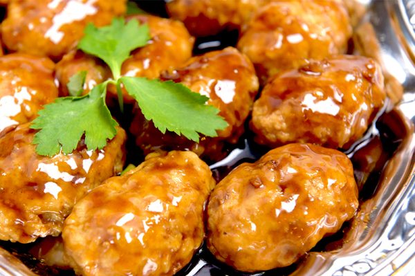 ふわふわ軟骨つくねの照り焼き【HOT】Lサイズ（カトラリー10セット）